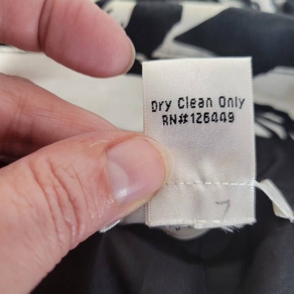 Cute Black/White Floral-Patterned Katherine New York Cotton Crop Jacket Size Sm - Picture 8 of 8